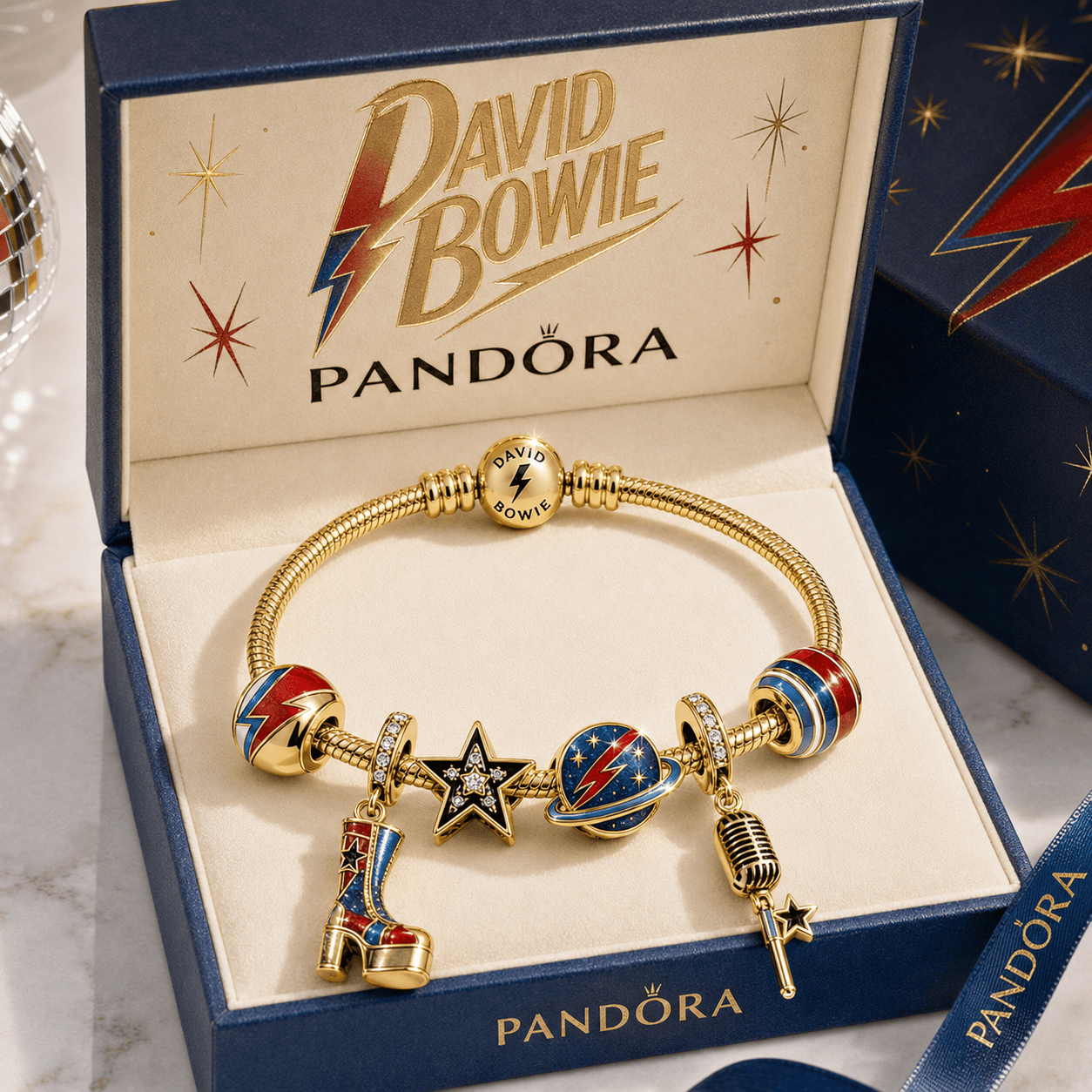 DVB Gold Charm Bracelet Set TTTT