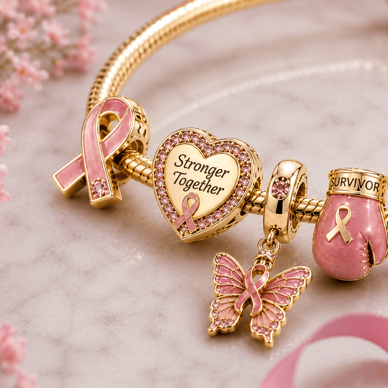 BCA Gold Charm Bracelet Set BMD