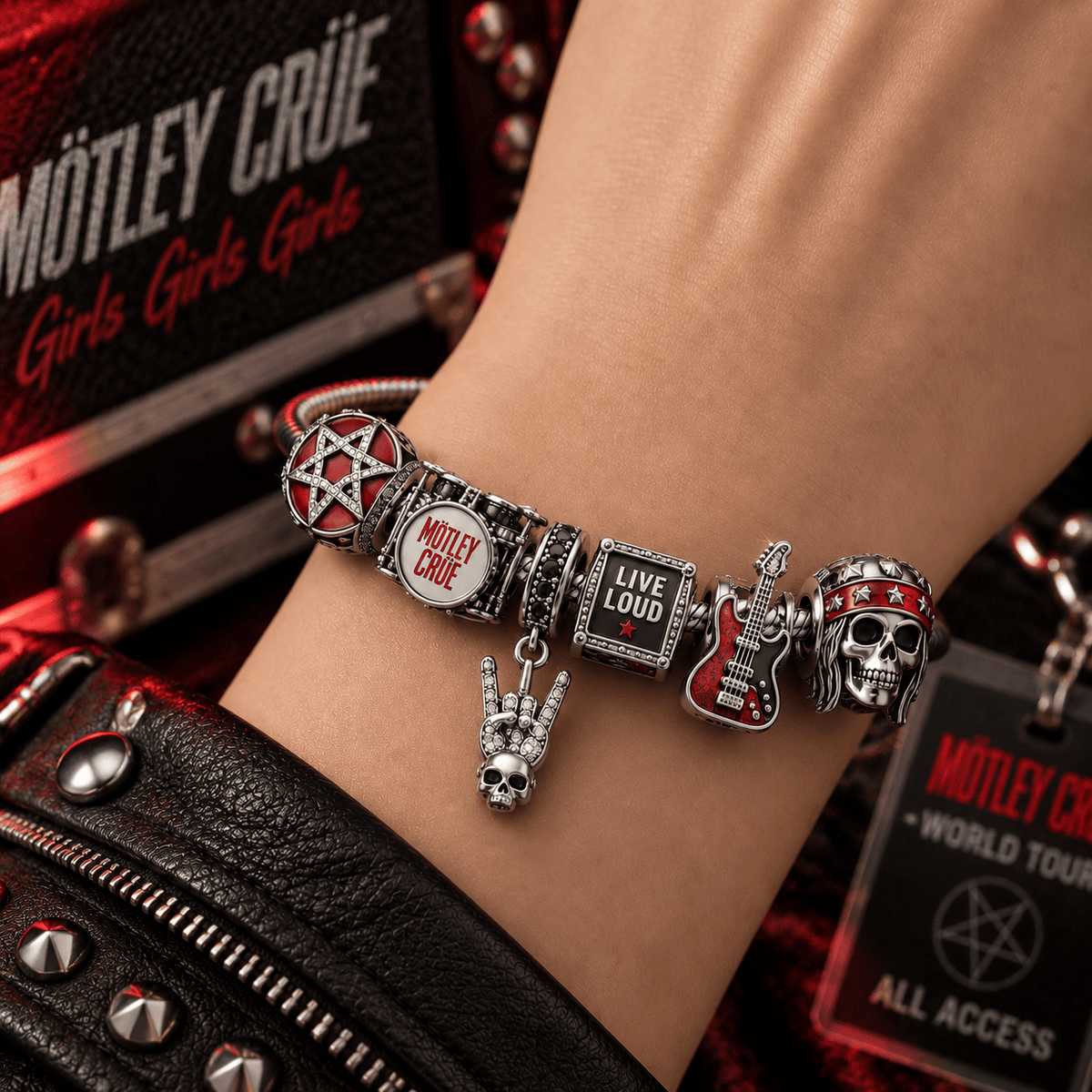 MTLC Silver Charm Bracelet Set PTT