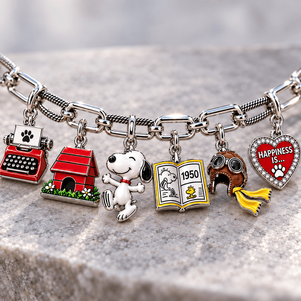 SPNY Silver Charm Bracelet Set NTVA