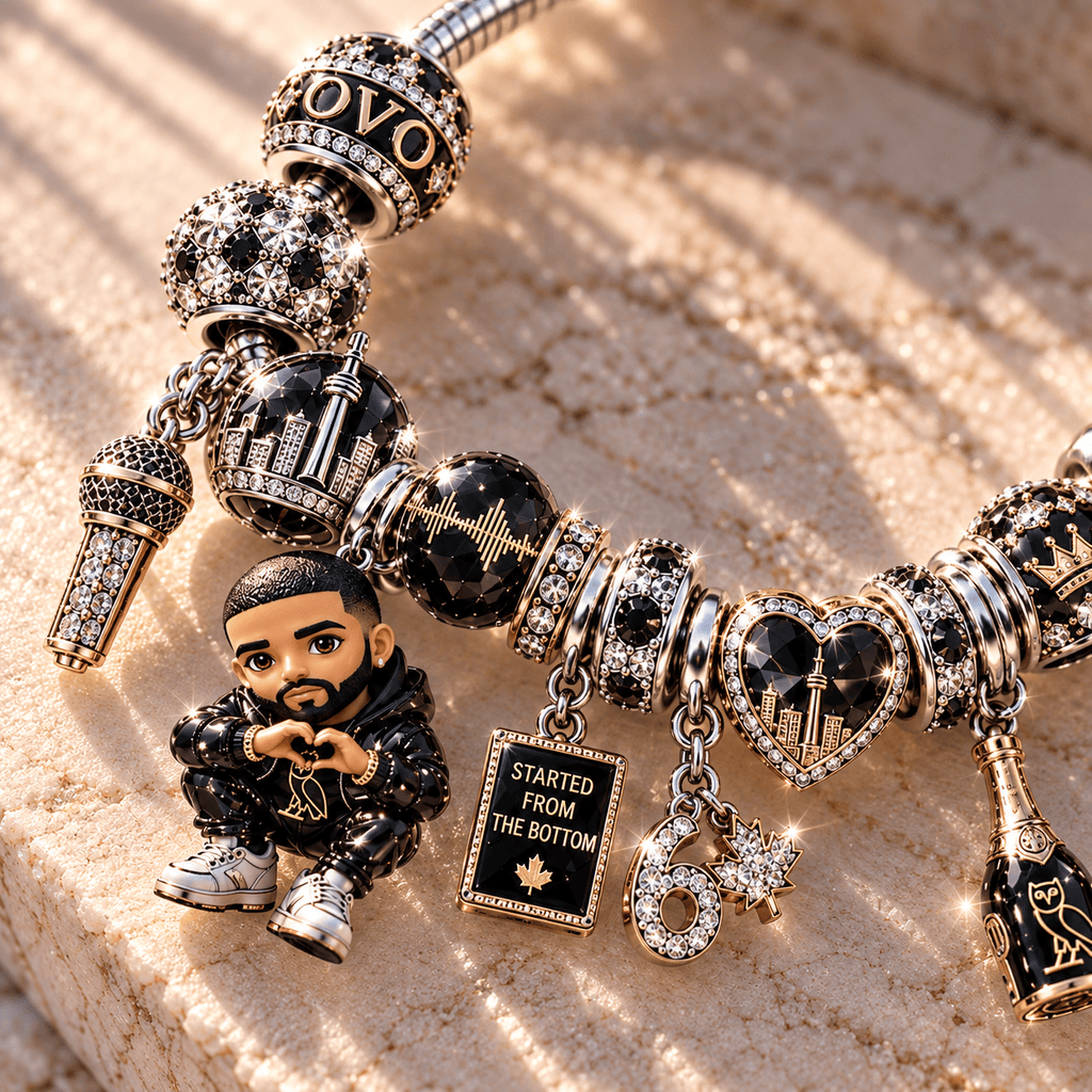 DRK Silver Charm Bracelet Set NTTB